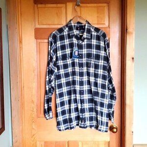 Levi's Jeans Grey & White Plaid Casual Button Down Long Sleeve Sz M Shirt